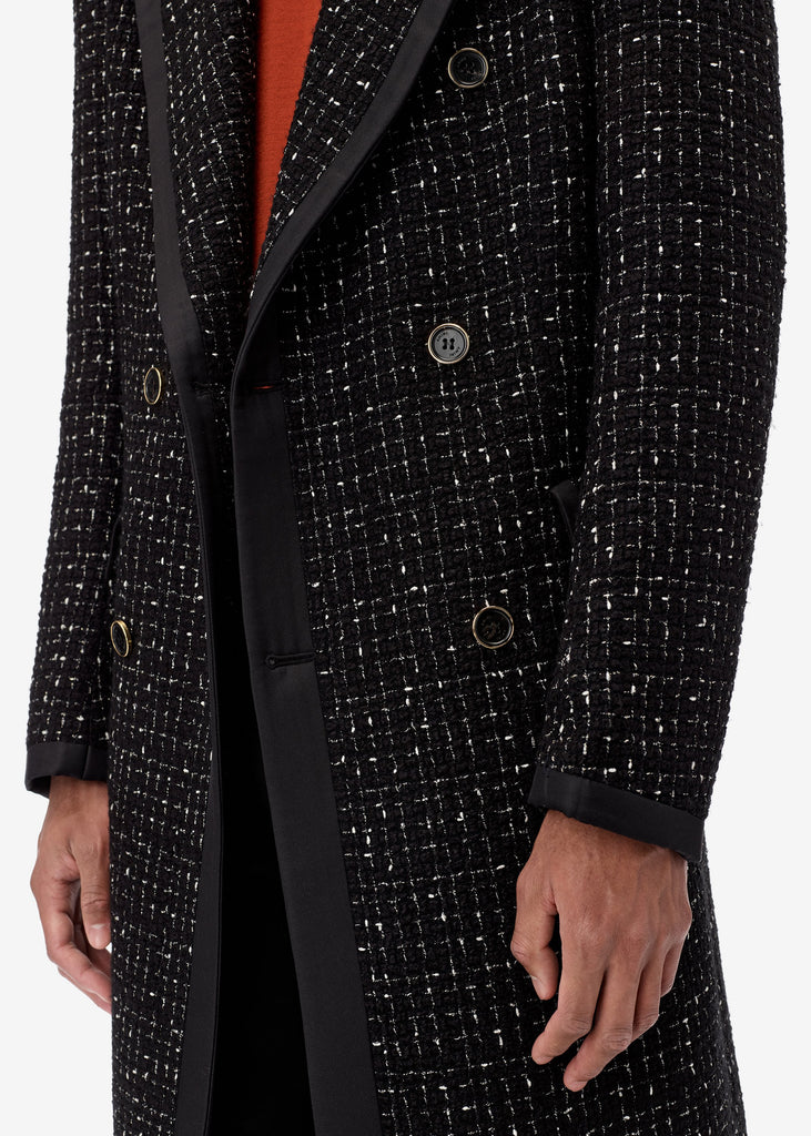 Boucle Long Coat - Black