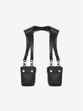 CALF HARNESS BAG BLACK / SILVER